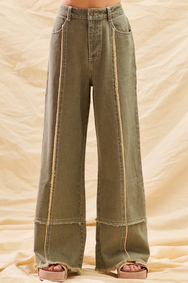 Mid Rise Frayed Denim Jeans