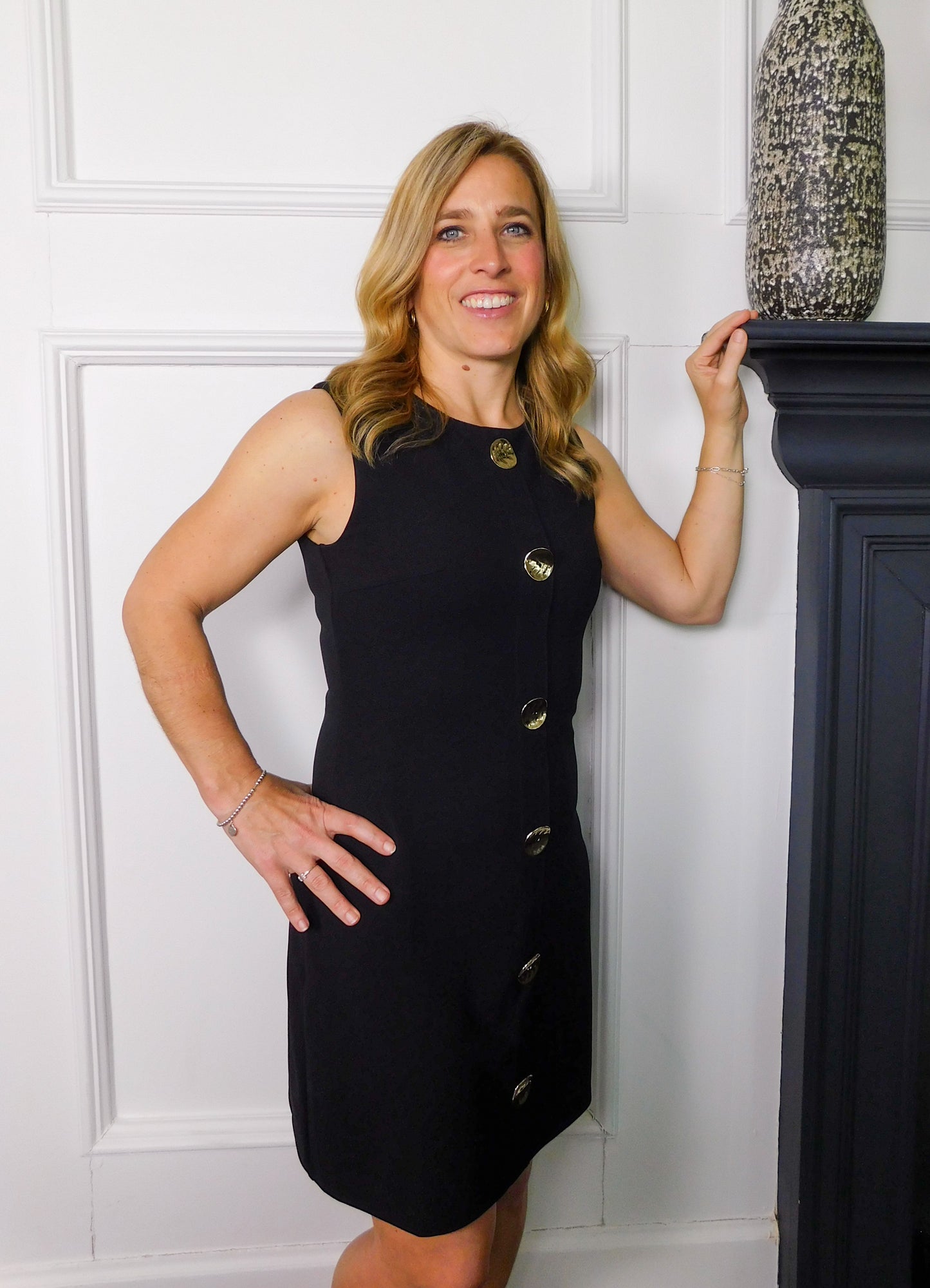 Sleeveless Button Down Mini Dress