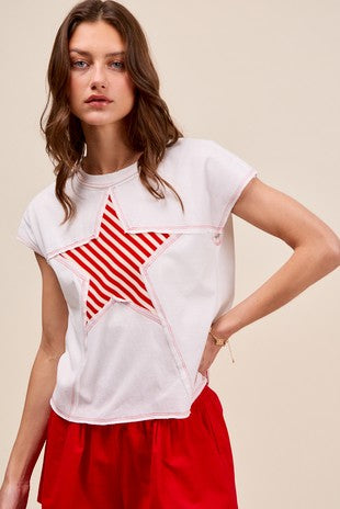 Stripe Star Knit Top