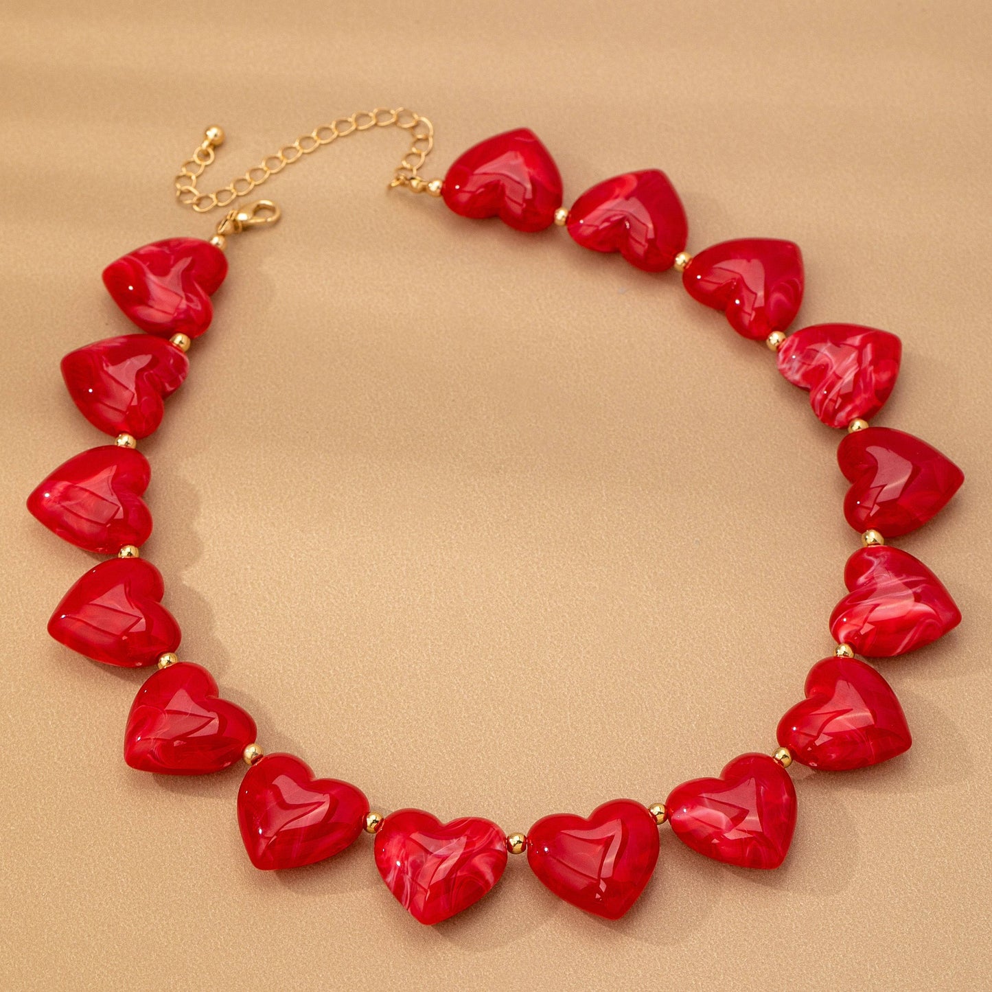 Heart Shape Beaded Necklace