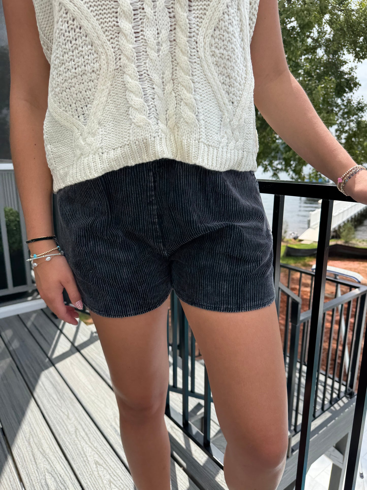 Washed Corduroy Shorts