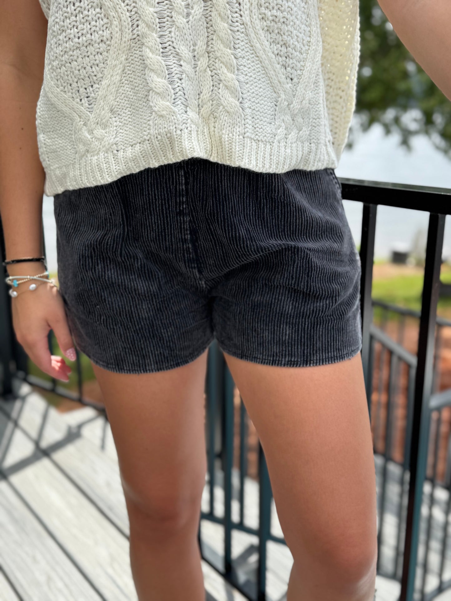 Washed Corduroy Shorts