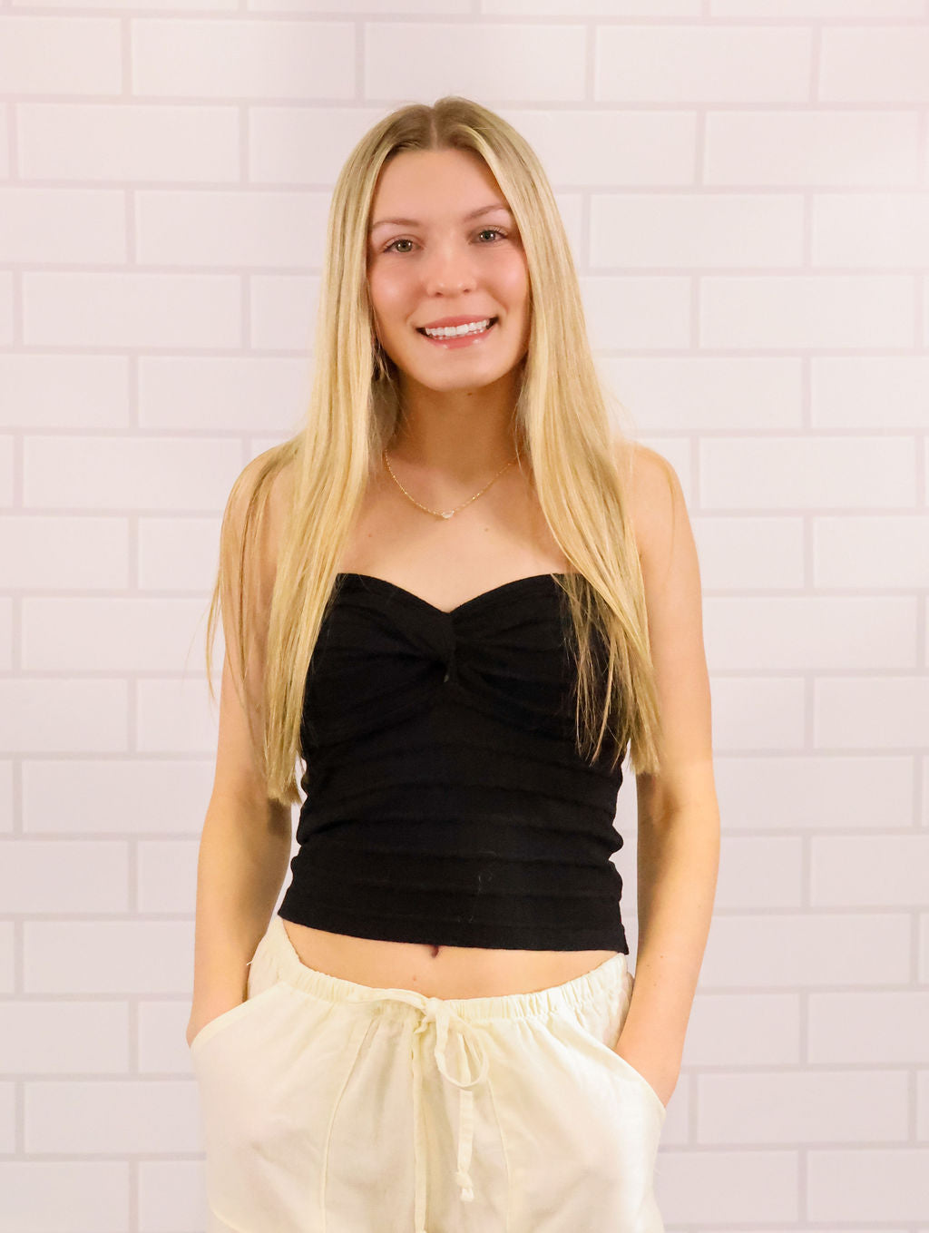 Twist Front Tube Top