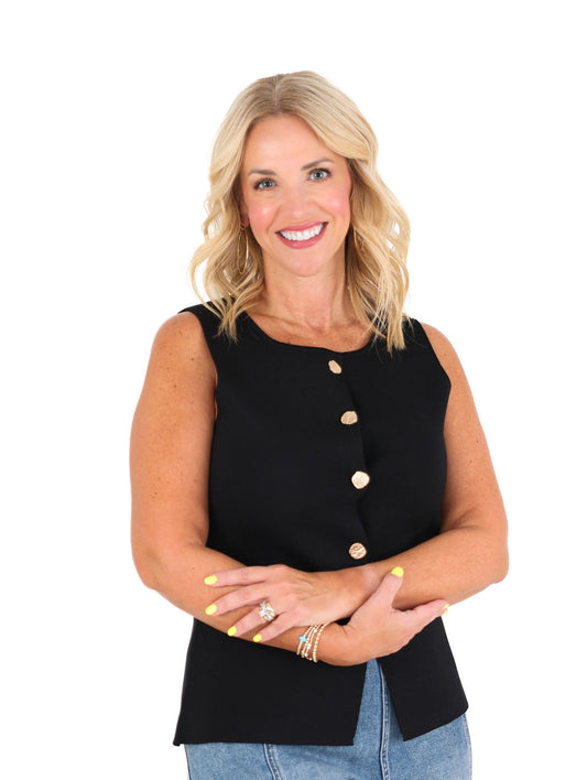 Sleeveless Longline Sweater Vest