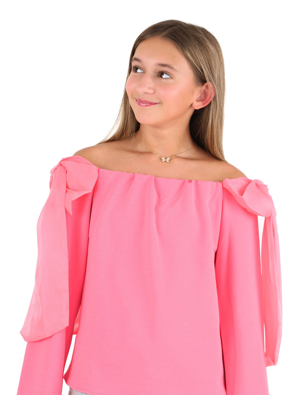 Off Shoulder Bow Tie Detailed Top