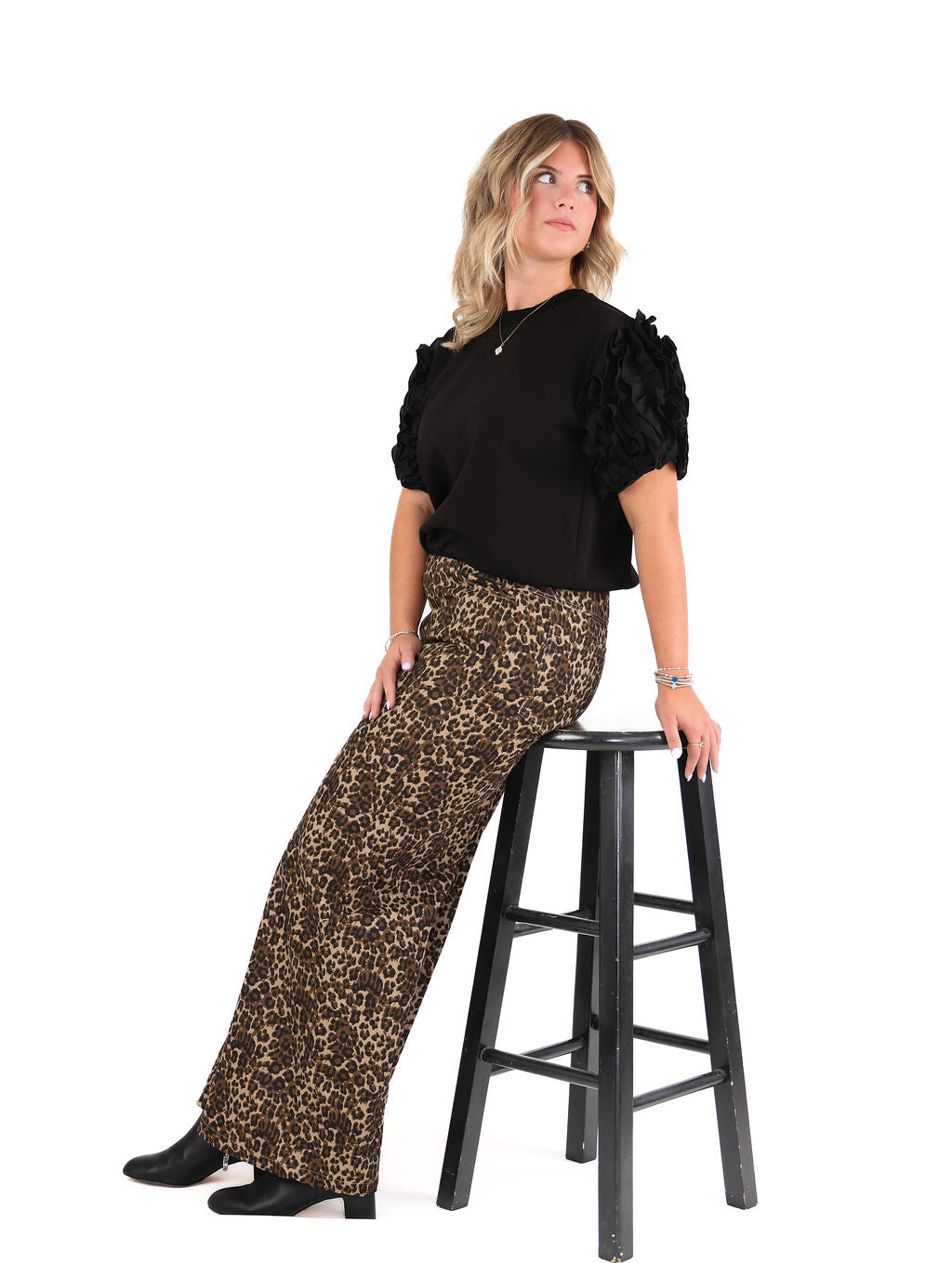High Waist Leopard Pants