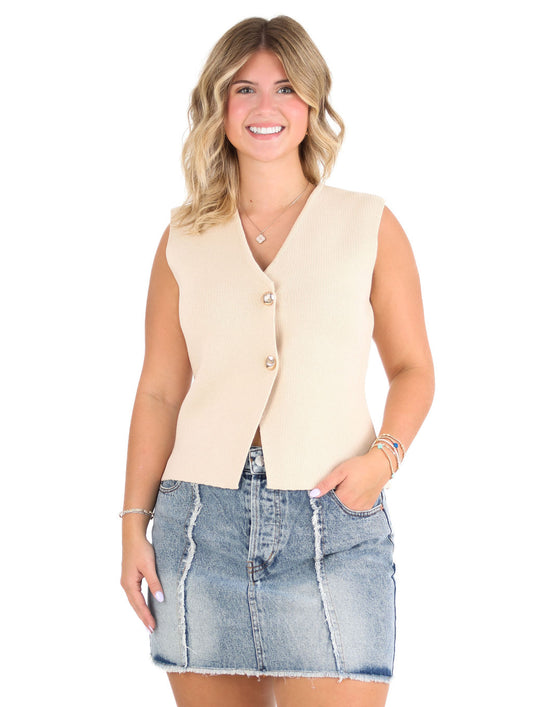 Frayed Hem Jean Skirt