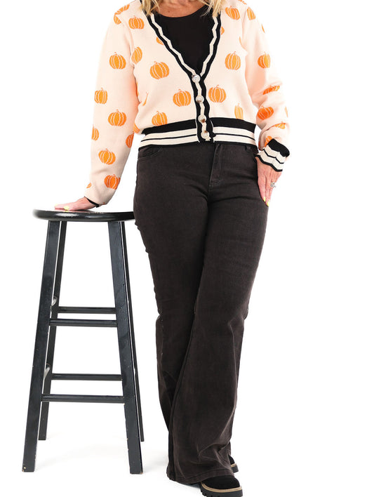 High Rise Boot Cut Black Jeans