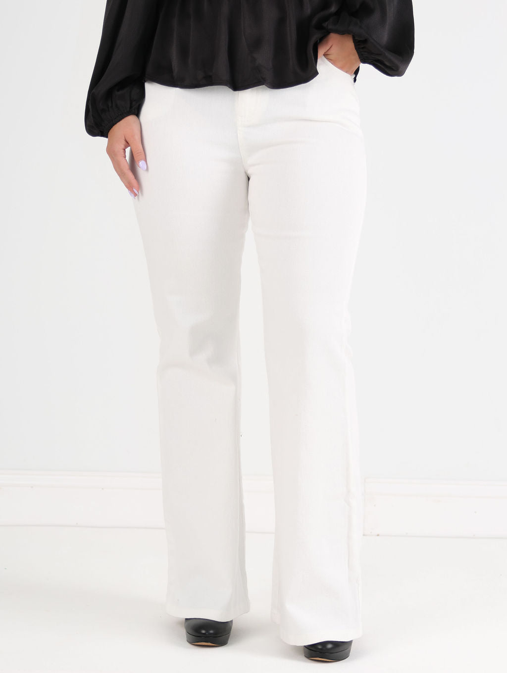 High Rise Boot Cut Black Jeans