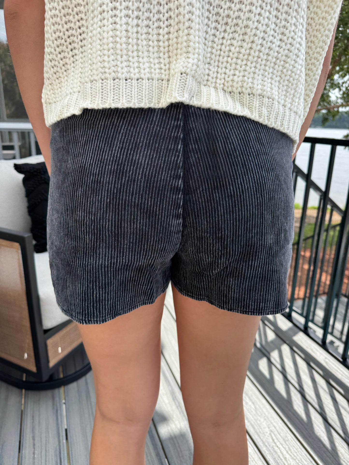Washed Corduroy Shorts