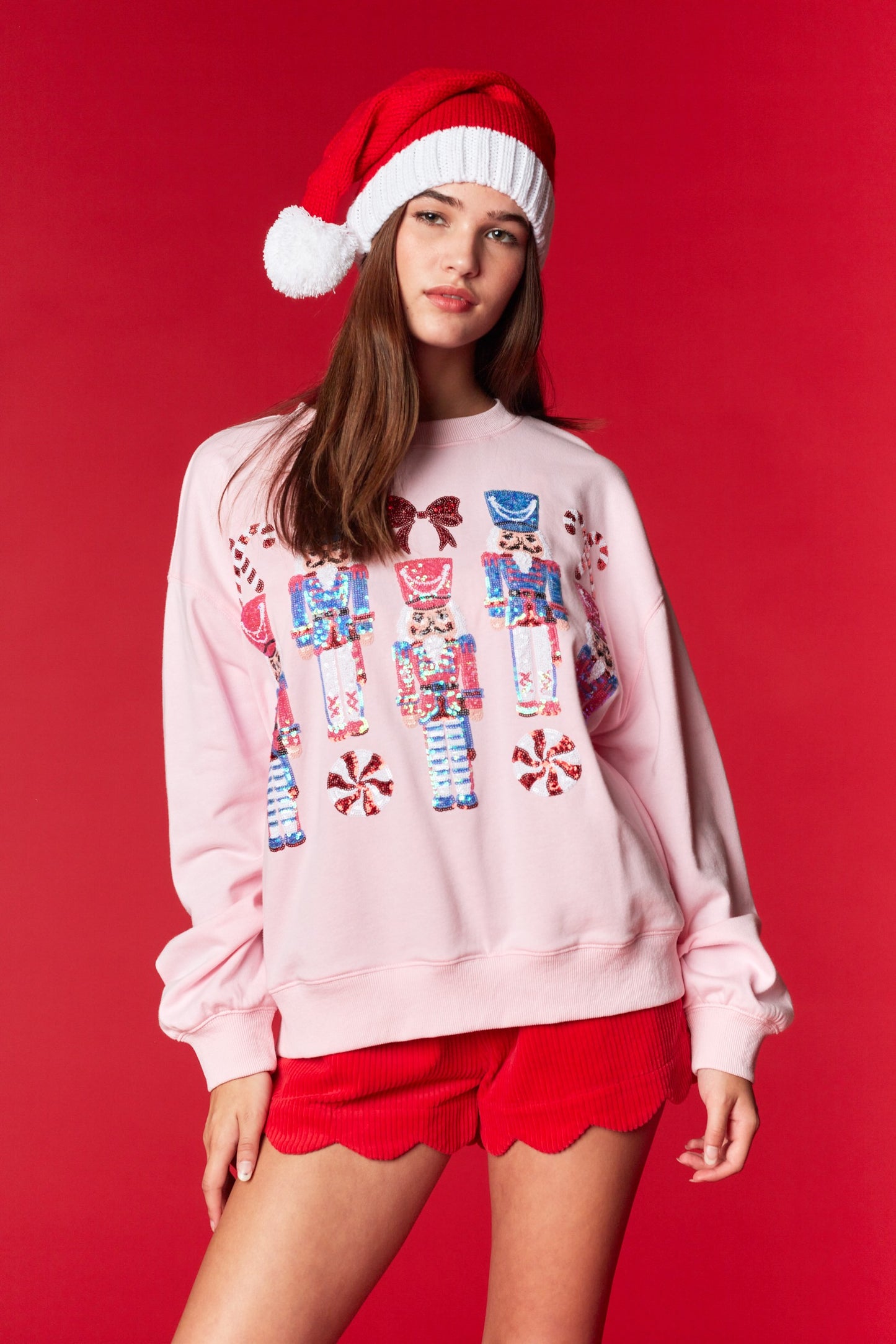 Nutcracker Sequin Holiday Sweatshirt
