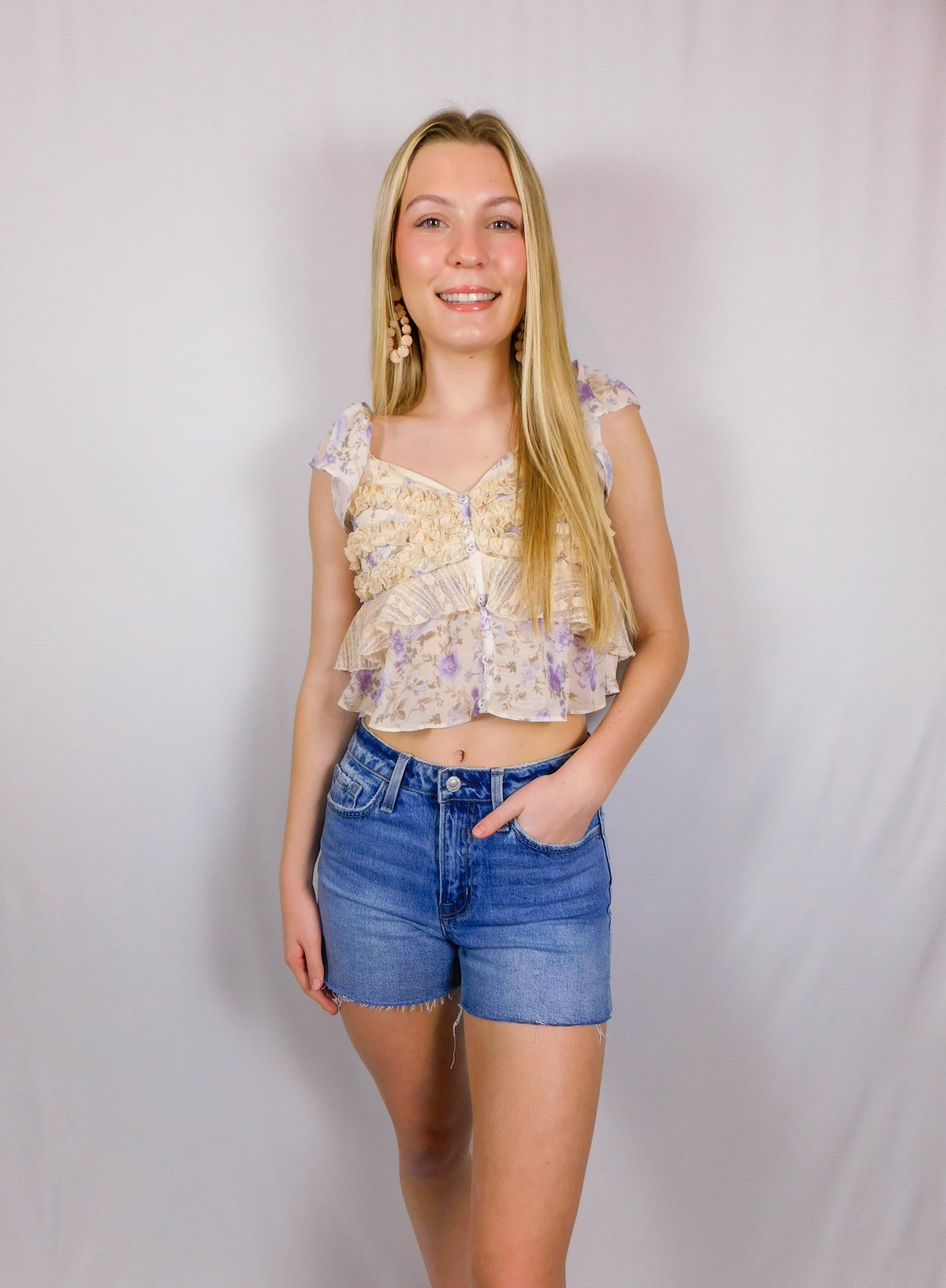 Floral Sweetheart Top