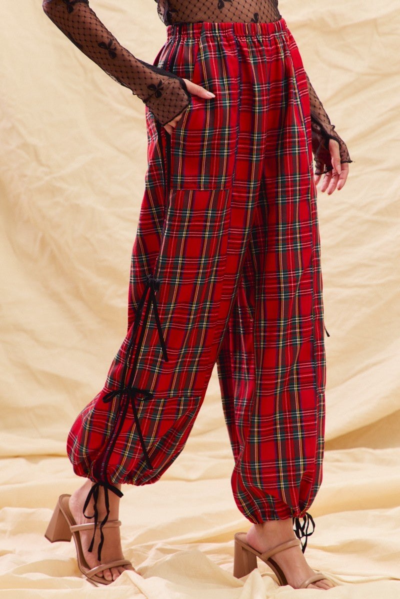 Christmas Checkered Plaid Jogger Track Pants