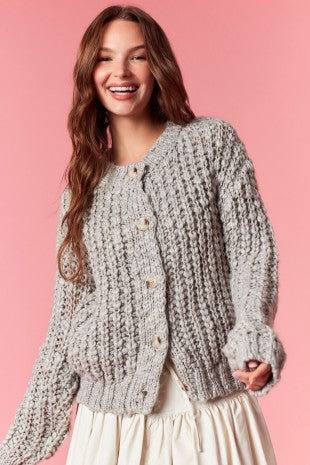 Button Down Basic Cardigan Sweater