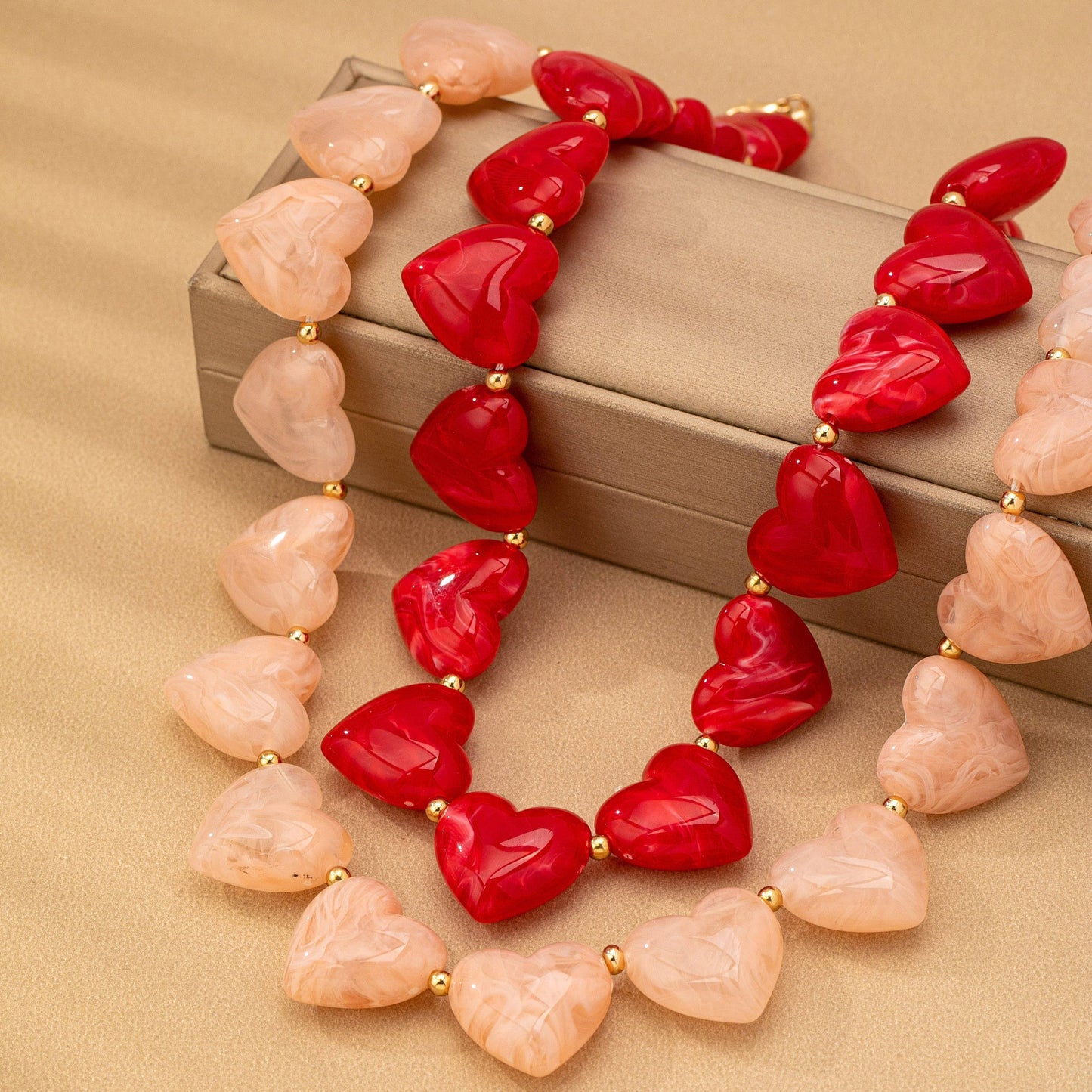 Heart Shape Beaded Necklace