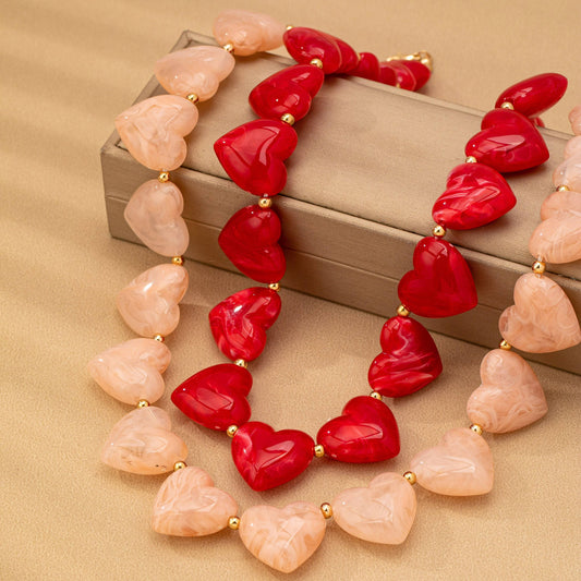 Heart Shape Beaded Necklace
