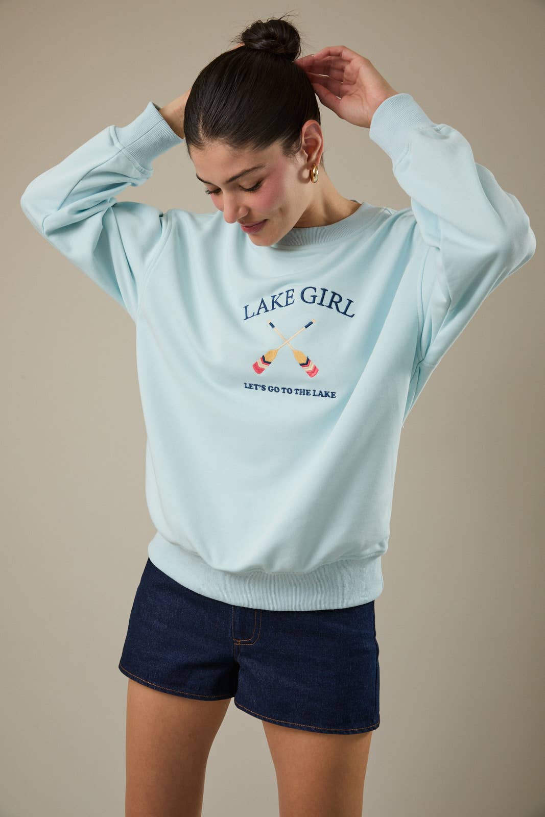 Lake Girl Embroidered Sweatshirt